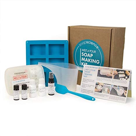 Soap Science DIY Melt & Pour Goat Milk Soap Making Kit - Includes Everything - Reusable Materials - No Experience Necessary