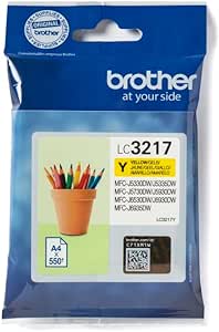 Brother LC3217Y Cartouches d'encre d'origine compatible avec Imprimantes Jet d'Encre Business Smart MFC-J5xxxDW/MFC-J6xxxDW Jaune