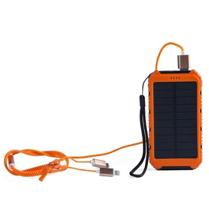 Solar Charger Eco-daily with 10000mAh with fashion Dual USB Solar Power Bank for Cell Phone iphone 6
