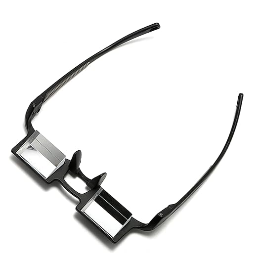 New Upgraded Glasses Lying Down Bed Light Periscope Glasses for Reading Watching TV Glasses 90°Angle Prism Glasses Release Neck While Watching Reading Playing Mobile Unisex Lazy Glasses