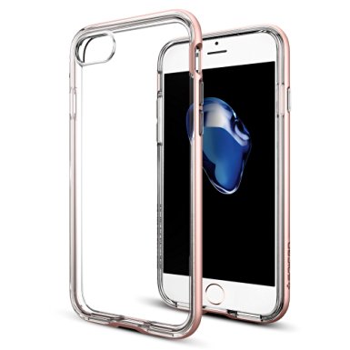 iPhone 7 Case, Spigen [Neo Hybrid Crystal] PREMIUM BUMPER [Rose Gold] Clear TPU / PC Frame Slim Dual Layer Premium Case for Apple iPhone 7 (2016) - (042CS20524)