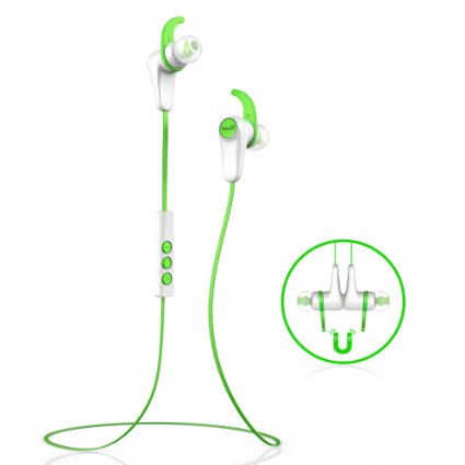 Beatit reg G18 In-ear Wireless Bluetooth 41 Headset Hands-free Sports Music Neckband Earphone Earbuds Supports CSR DSP with Mic and Voice Prompt for Smart Phones with Bluetooth Function Green