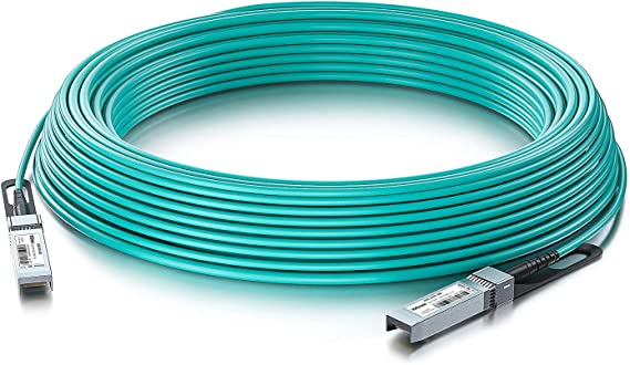 10Gtek® 10Gb/s SFP  Active Optical Cable (AOC) 10-Meter, Compatible for Cisco SFP-10G-AOC10M, Ubiquiti, Netgear, D-Link, TP-Link, Zyxel, Qnap Nas, Mikrotik, Open Switch