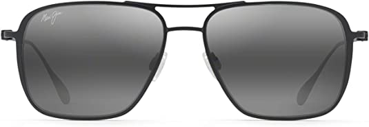 Maui Jim Sunglasses | Beaches 541-2M | Matte Black Aviator Frame