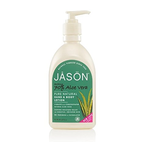 Jason Pure Natural Hand & Body Lotion, 70% Aloe Vera, 16 Ounce