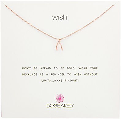 Dogeared "Reminder" Wishbone Chain Necklace, 16"