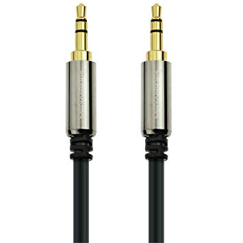 Mediabridge 3.5mm Male To Male Stereo Audio Cable (12 Feet) - Step Down Design - (Part# MPC-35-12)