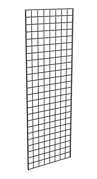 Only Hangers - Commercial Grade Gridwall Panel – Heavy Duty Grid Panel for Any Retail Display, 2’ Width x 6’ Height, (1)-Gridwall Panel Per Carton (Black Finish), Model Number: #1900B (1PC)