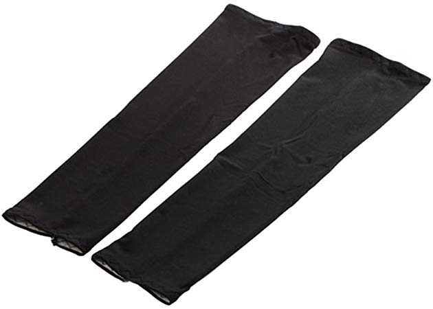 Leegoal Sports Golf Climbing Sun UV Protection Arm Sleeves (Black,2 Pieces)