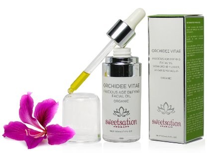 Orchidee Vitae Best Precious Organic Anti-Aging Facial Oil with Orchid Flower Argan Maracuja Rosehip Moringa and Prickly Pear 1oz Best Moisturizing Pure Facial Oil Treatment rich in Vitamin C