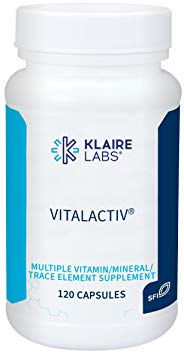 Klaire Labs Vitalactiv - Bariatric Multivitamin & Mineral Supplement, Hypoallergenic with Active Folate & Chelated Minerals (120 Capsules)