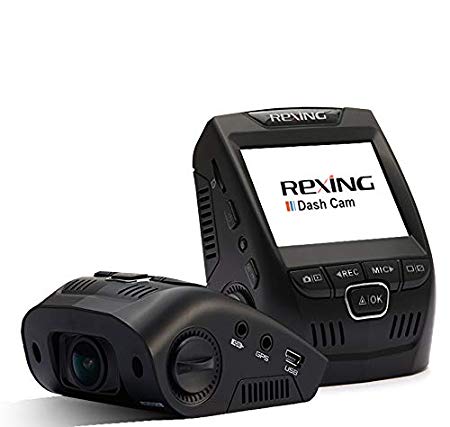 Rexing V1 Basic Dash Cam 1080P FHD DVR Car Driving Recorder with Sony Exmor Video Sensor, 2.4" LCD Screen 170°Wide Angle, G-Sensor, WDR, Parking Monitor, Loop Recording