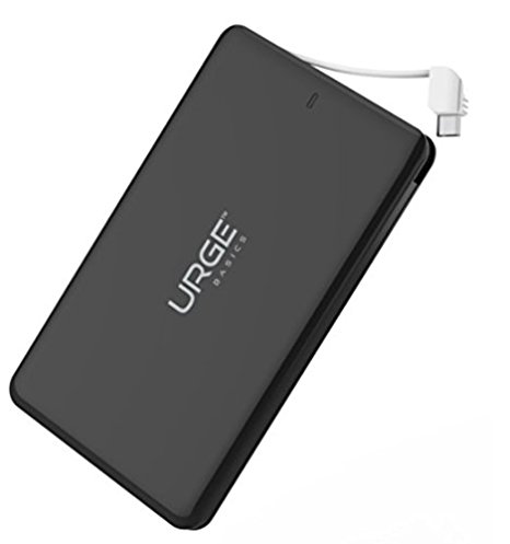 Urge Basics Ultra Slim PowerPro 4000mAh with Built-in Micro USB Connector (Black)