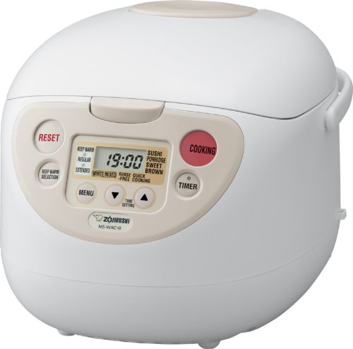 Zojirushi NS-WAC10 Micom Fuzzy-Logic 5-12-Cup Uncooked Rice Cooker and Warmer 10-Liter