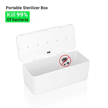 UV Sterilizer Box UV Light Sanitizer Phone Disinfector Towel Warmers Cleaner for Watch, Nail Nippers, Makeup Tools, Razors, Scissors Glasses, Cellphone
