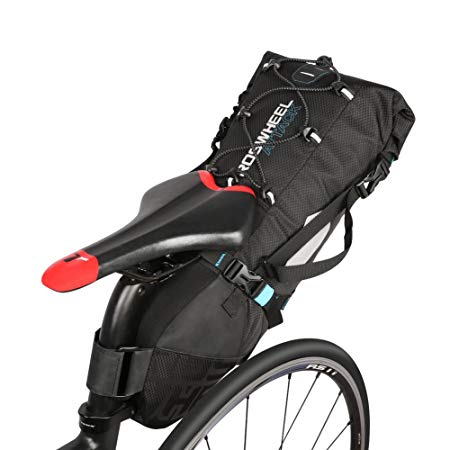Yosoo 10L Bike Saddle Bag, Waterproof Anti-Tearing Nylon Bike Seat Rear Bags Strap-On Saddle Bag Bicycle Seat Pack Bag Cycling Rear Tail Bag Bicycle Backpack Mountain Bike Bag
