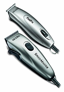 Andis Professional PivotPro SpeedMaster Hair Clipper and Beard Trimmer Combo, Silver, Model PM-1/PMT-1 (23965)