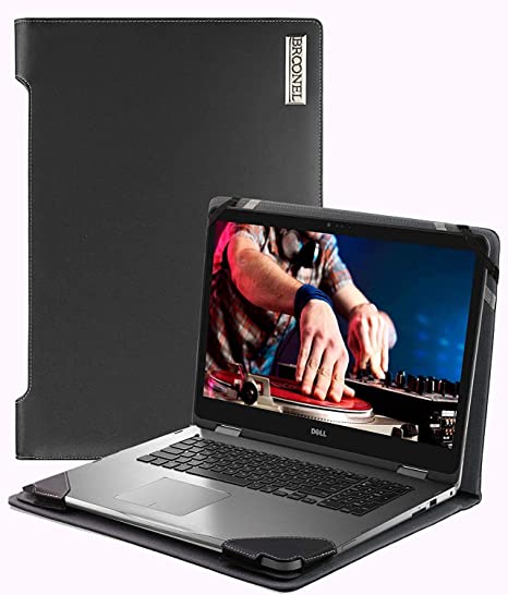 Broonel - Profile Series - Black Leather Laptop Case - Compatible with The Dell Inspiron 14 5000 14" 2-in-1 Laptop