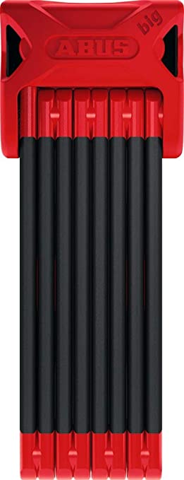 ABUS Bordo Big 6000/120, 4 Feet, Red, with Lock Holder SH, Folding Bike Lock