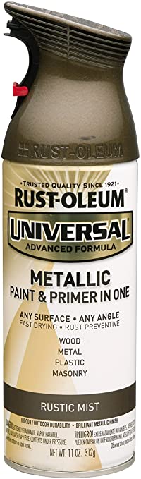 Rust-Oleum 261414 Universal All Surface Spray Paint, 11 oz, Metallic Rustic Mist