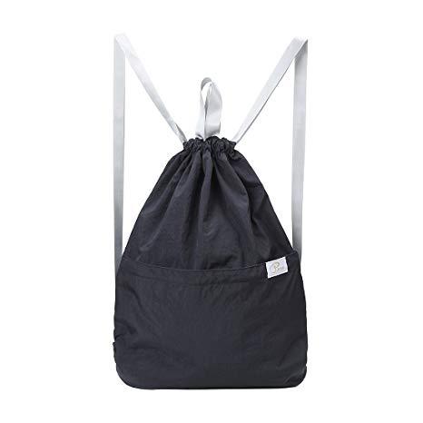 P.travel Water Repellent Foldable Drawstring Backpack Gymsack Sackpack Sports Bag