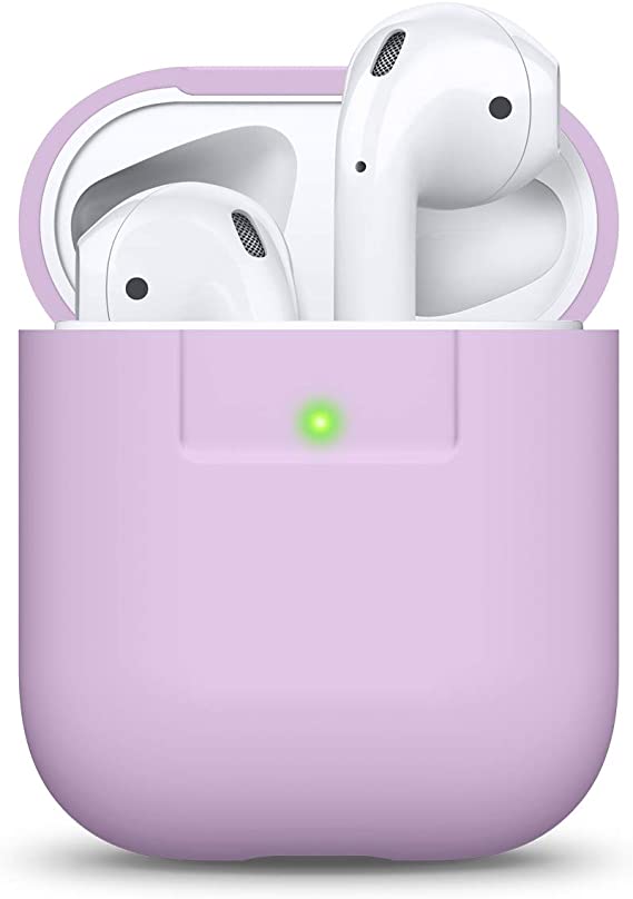 elago AirPods Silicone Case Designed for Apple Airpods Case 2 & 1 [Front LED Visible] - Lavender