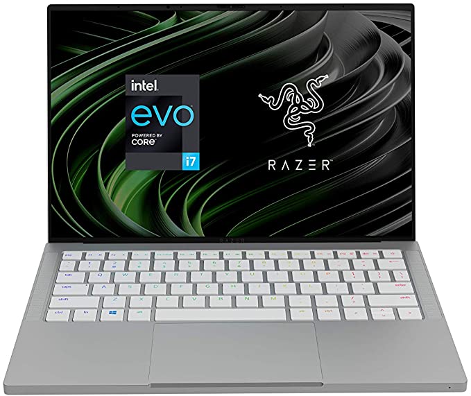 Razer Book 13 Laptop: Intel Core i7-1165G7 4 Core, Intel Iris Xe, 13.4" FHD  Touch (1920 x1200), 16GB RAM, 256GB PCIe M.2, CNC Aluminum, Chroma RGB, Thunderbolt 4, Intel Evo Certified, Mercury White