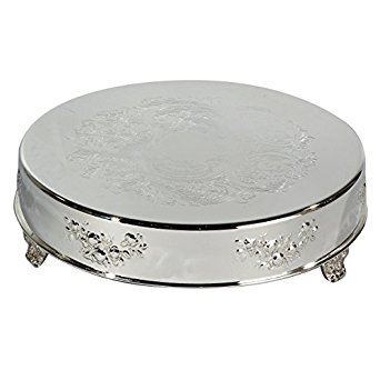 Elegance Silver 89907 Silver Plated Round Cake Stand, 16"