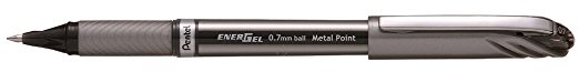 Pentel Energel BL27-A Roller Ball Pen (Medium) - Black (Pack of 12 pens)