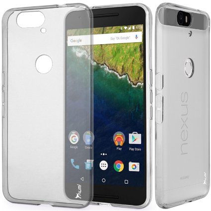 Nexus 6P Case, Tauri [Scratch Resistant] Premium Ultra Slim Thin Clear Flexible Soft TPU Gel Skin Protective Case Cover for Huawei Google Nexus 6P - Clear
