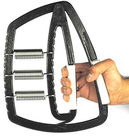 Hand Grip Strengthener With 3 Springs - Adjustable Resistance Range from 0 to 350 LBS (0 to 159KG) - Excellent tool to increase strength of hands, fingers and forearms - Recommended for Athletes, Sports Enthusiasts Such As Tennis, Golf, Body Builders, Rock Climbers, etc. Musicians And People Who Need To Recover From Injuries Like Tendonitis, Arthritis or Tennis Elbow - Heavy Duty For Ultra Durability - EXTREME Forearm Muscle Builder