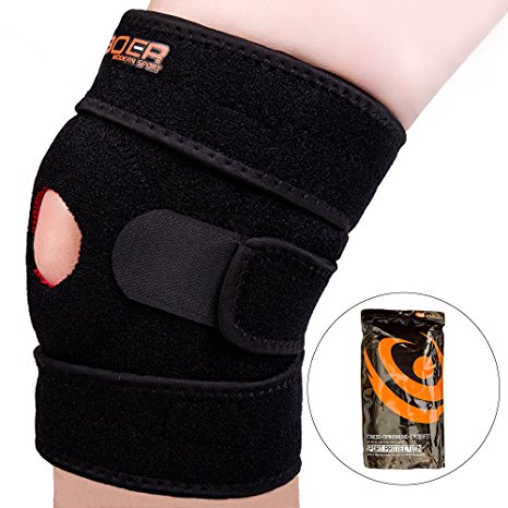 Cs Speed Knee Brace Support Breathable Sleeve with Stabilizer and Neoprene Knee Pads Protector For Arthritis ACL Running Basketball Meniscus Tear Athletic Open Patella Protector Wrap Relieves Pain