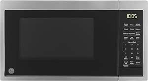 GE GCST09N1WSS Microwave Oven, 900-watt 7 Auto Cooking Settings, Child-Lock Technology, Kitchen Essentials for The Countertop, Dorm Room or Apartment, New 0.9 Cu. Ft, Stainless Steel