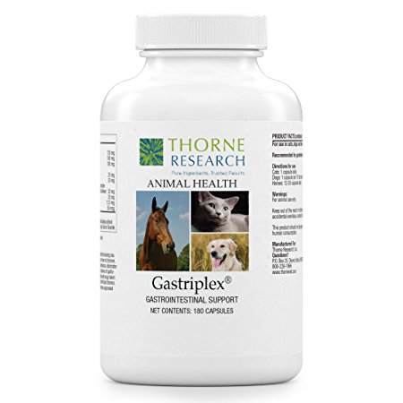 Thorne Research Veterinary - Gastriplex - Gastrointestinal Support for Small Animals & Horses - 180 Capsules