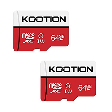 64 GB Micro SD Card Ultra Micro SDXC Memory UHS-3 Card Class 10 High Speed TF Card R Flash, C10, U3, 64 GB (2 Pack)