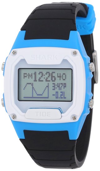 Unisex 101832 Shark Classic Tide White Blue Digital 150 Beaches Watch