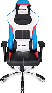 AKRacing Masters Series Premium Gaming Chair with High Backrest, Recliner, Swivel, Tilt, 4D Armrests, Rocker and Seat Height Adjustment Mechanisms with 5/10 warranty - Tri