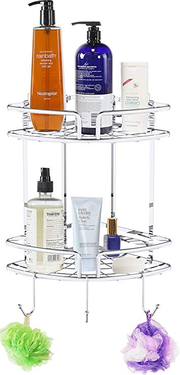 Simple Houseware Bathroom Shower Caddy Adhesive Corner Shelves