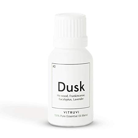 Vitruvi Dusk, Calming Essential Oil Blend, 100% Pure Ho wood, Frankincense, Eucalyptus and Lavender Oil (0.5 fl.oz)