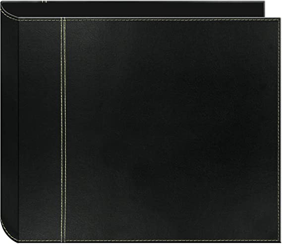 Pioneer Photo Albums 12 x 12-Inch 3-Ring 2-Tone Cover Scrapbook Binder, Black on Black