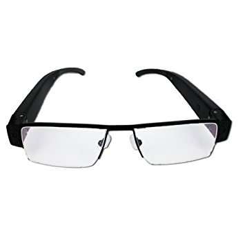 HD 1080P Clear Eye Glasses Covert Hiden Camera Cable Free Surveillance Spy Cam by StuntCams