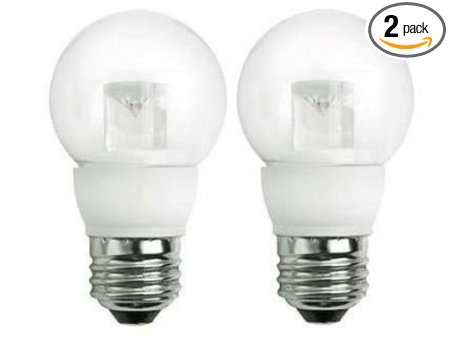 TCP 40 Watt Equivalent 2-pack, LED G16 Globe Light Bulbs, ENERGY STAR Certified, Dimmable, Soft White RLDG165W27K2
