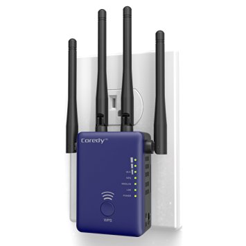 Coredy CX-E120 Mini WiFi Dual Band AC1200 Range Extender/ Access Point / Router with Four External Antennas