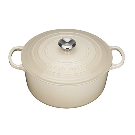 Le Creuset Signature Cast Iron Round Casserole, 24 cm - Almond