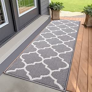 OLANLY Indoor Door Mat, 59x20, Non-Slip Absorbent Resist Dirt Entrance Mat, Washable Low-Profile Inside Floor Mat Doormats for Entryway, Grey