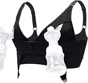 Momcozy Pumping Bras Hand Free for Women, Adjustable Hands Free Pumping Bra, Supportive Breast Pump Bra Hands Free