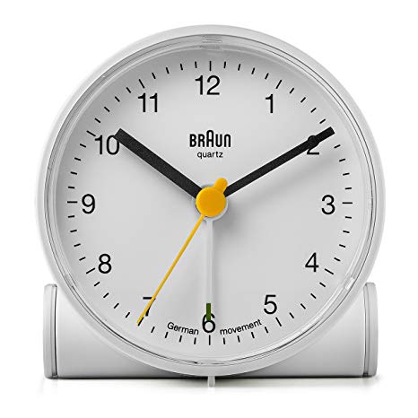 Braun BNC001WHWH Classic Analog Quartz Alarm Clock