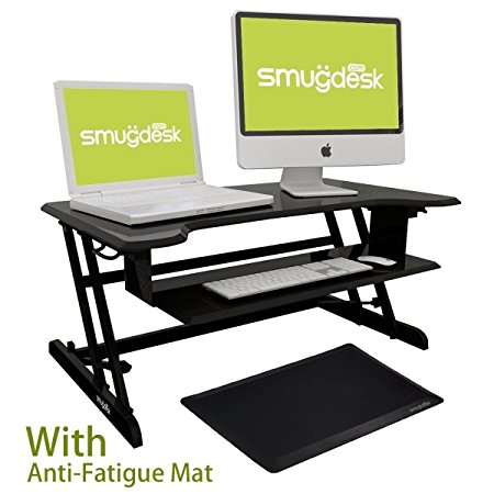 Standing Desk, Stand up Adjustable Desk Riser Converter for Desktop Laptop Dual Monitor