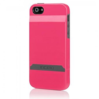 Incipio IPH-848 Stashback for iPhone 5 - 1 Pack - Retail Packaging - Pink/Gray