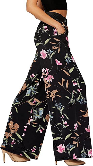 Premium Women’s Palazzo Pants with Pockets - High Waist - Solid and Printed Designs